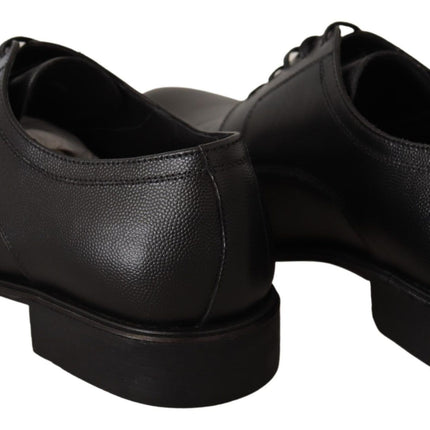 Eleganti scarpe derby in pelle nera