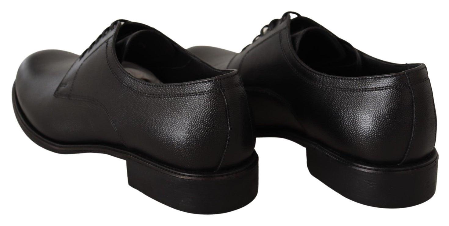 Eleganti scarpe derby in pelle nera