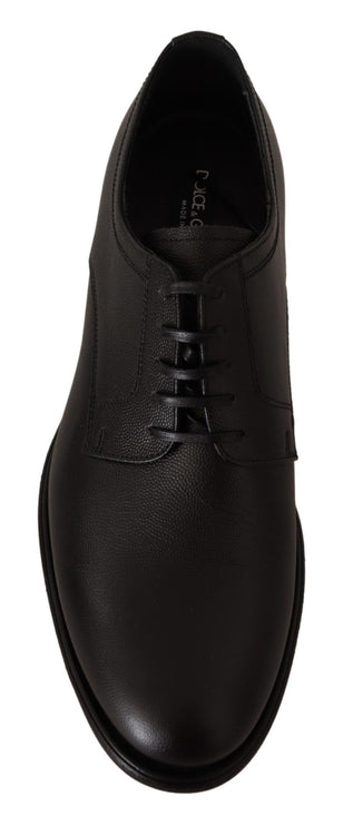 Eleganti scarpe derby in pelle nera