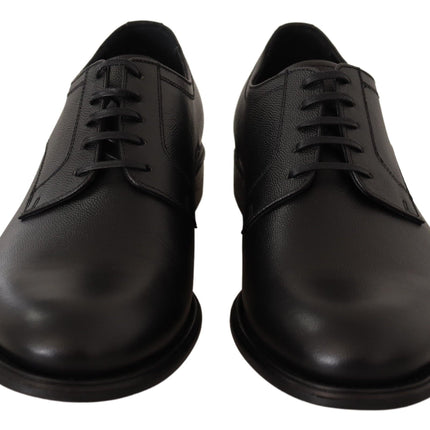 Eleganti scarpe derby in pelle nera