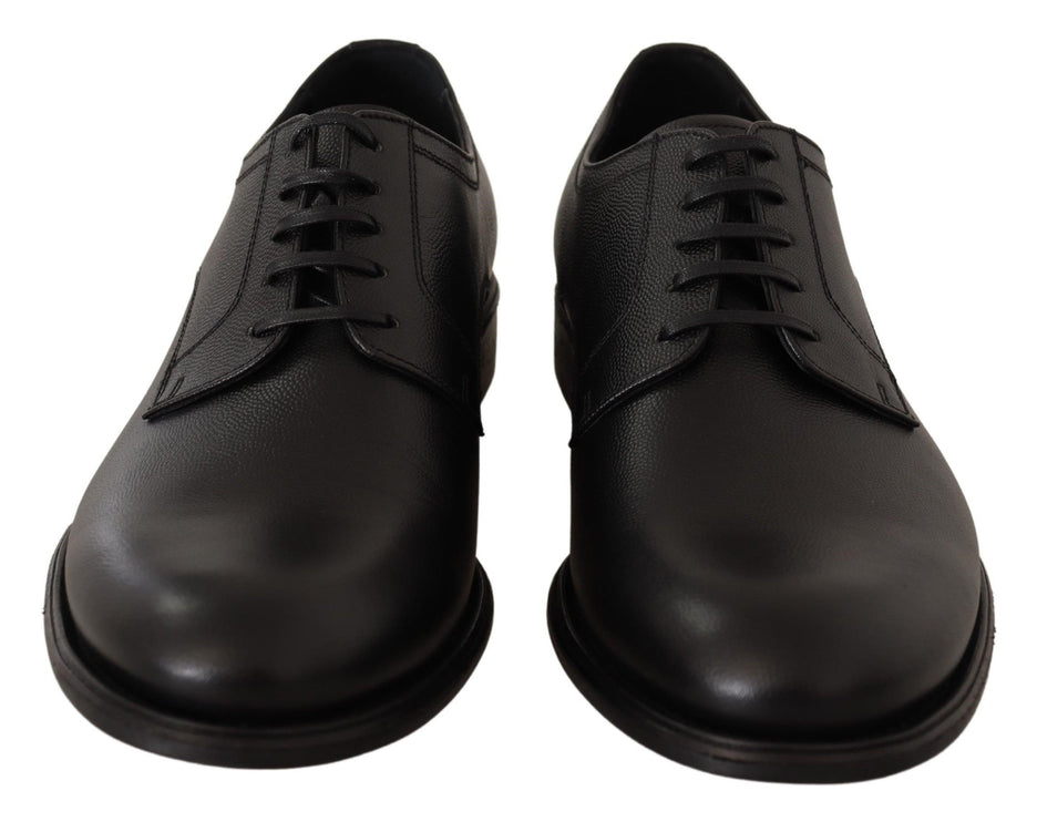 Eleganti scarpe derby in pelle nera