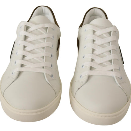 Zapatillas de deporte de cuero blanco elegantes para hombres