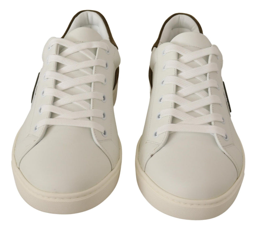 Zapatillas de deporte de cuero blanco elegantes para hombres