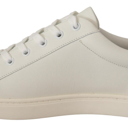 Zapatillas de deporte de cuero blanco elegantes para hombres