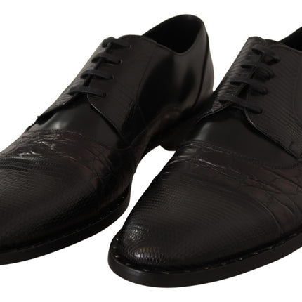 Elegante Derby Black Derby Oxford Wingtips