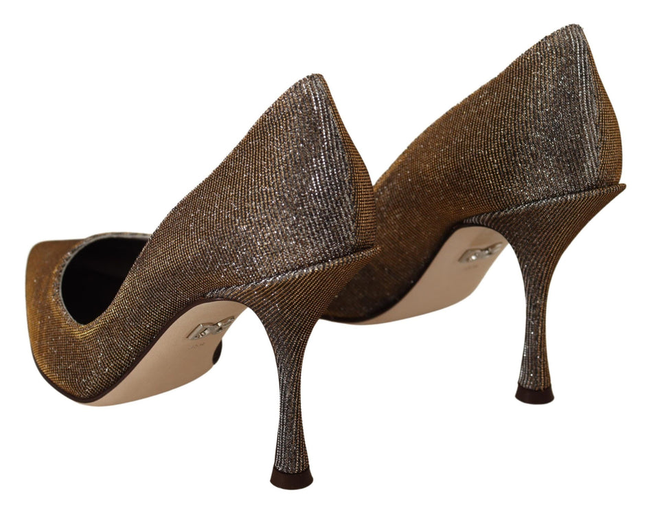 Elegantes tacones de plata Pombs Classic