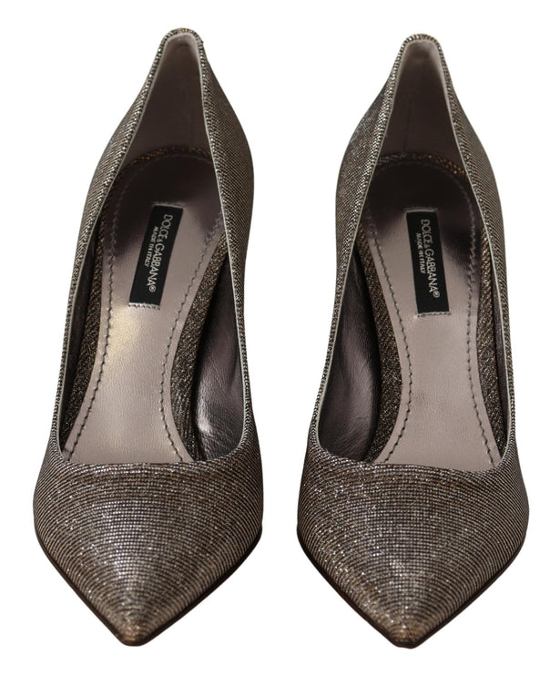 Elegantes tacones de plata Pombs Classic