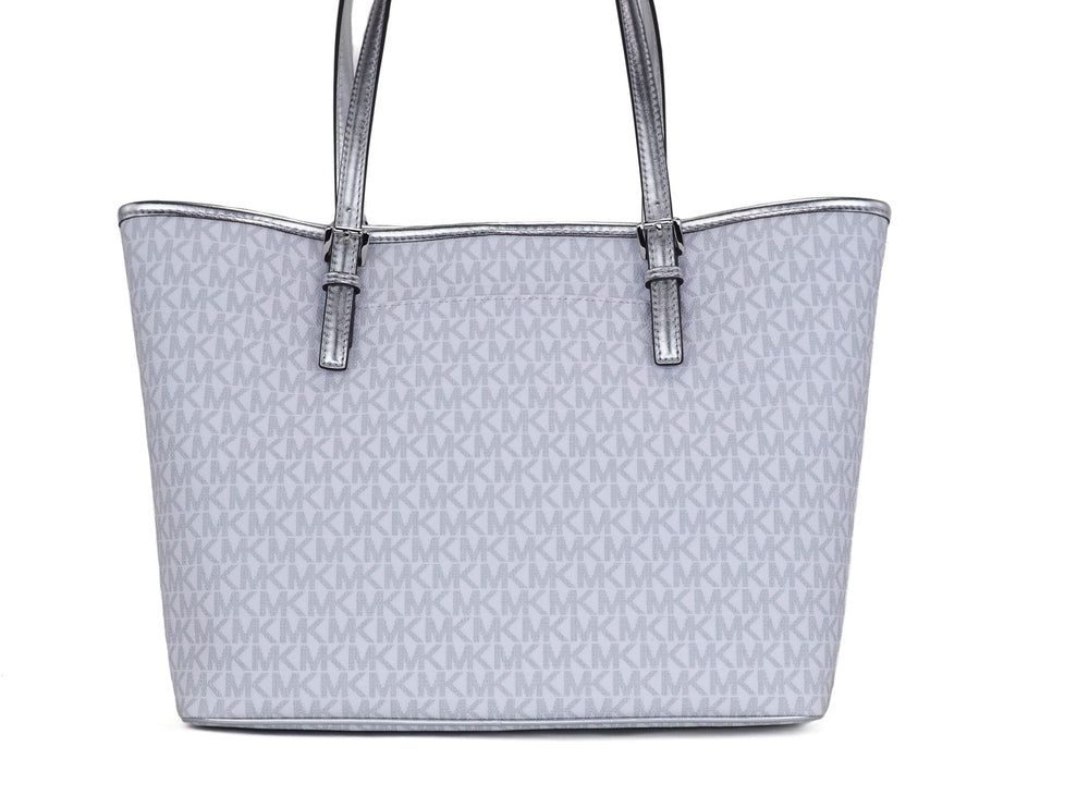 Jet Set Girls Imprimer la signature moyenne PVC PARTALALL TOTE MAIN TOTE (Bright White Multi)