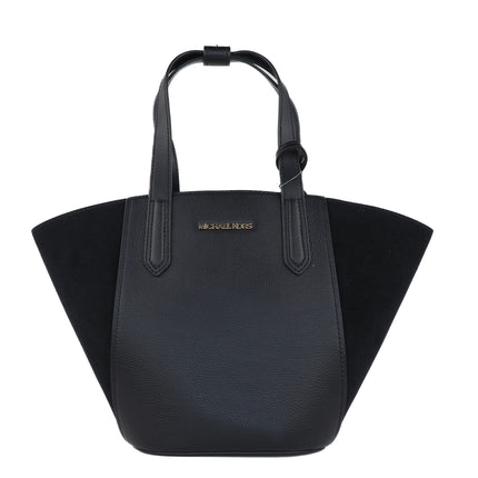 Portia petit sac à main en cuir en cuir en cuir (noir)