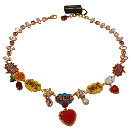 Charm Necklace with Hand-Painted Elements