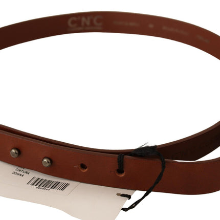 Ceinture de mode en cuir marron élégant