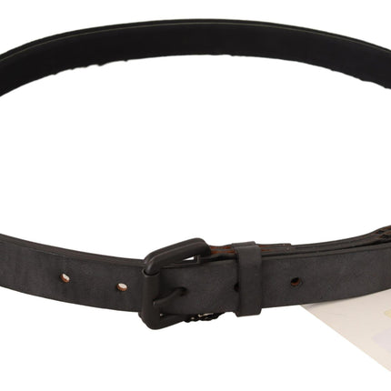 Ceinture en cuir noir classique avec fixation de boucle