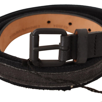 Ceinture en cuir noir classique avec fixation de boucle