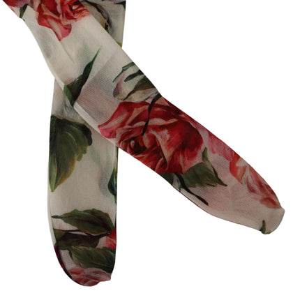 Bloemen elegantie Italiaanse nylon panty's