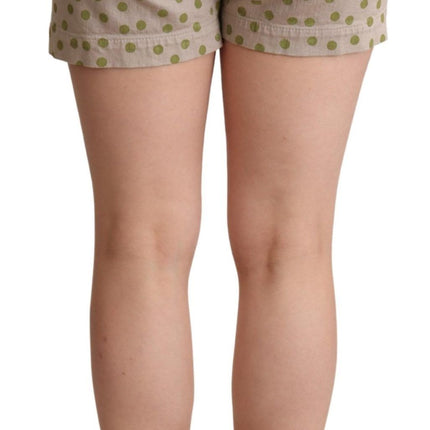 Chique polka dot katoen stretch shorts