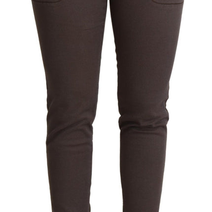 Chic Brown Slim-Fit Jeans ajustados