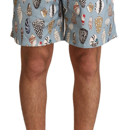 Elegantes Trunks de natación con estampado de conchas marinas