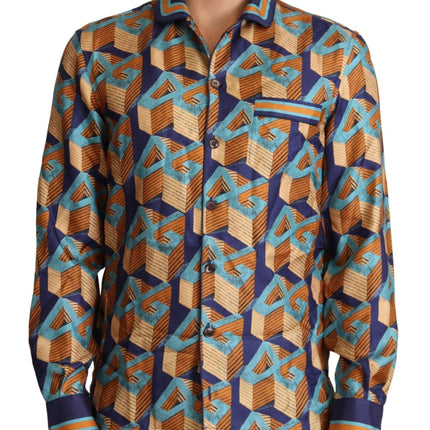 Elegant Silk Casual Shirt met DG -logo