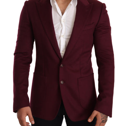 Élégant blazer marron bordeaux en cachemire