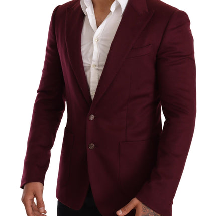 Élégant blazer marron bordeaux en cachemire