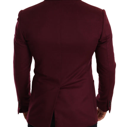 Élégant blazer marron bordeaux en cachemire