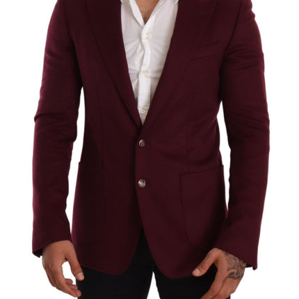 Élégant blazer marron bordeaux en cachemire