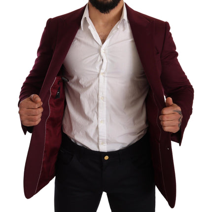 Élégant blazer marron bordeaux en cachemire