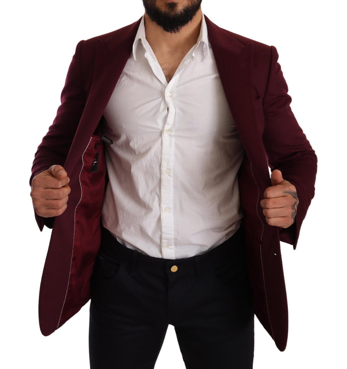 Élégant blazer marron bordeaux en cachemire