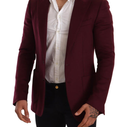 Élégant blazer marron bordeaux en cachemire