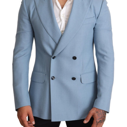 Blazer pour hommes en cachemire bleu élégant