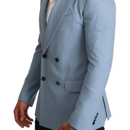 Blazer pour hommes en cachemire bleu élégant