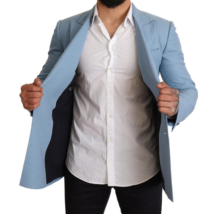 Blazer pour hommes en cachemire bleu élégant