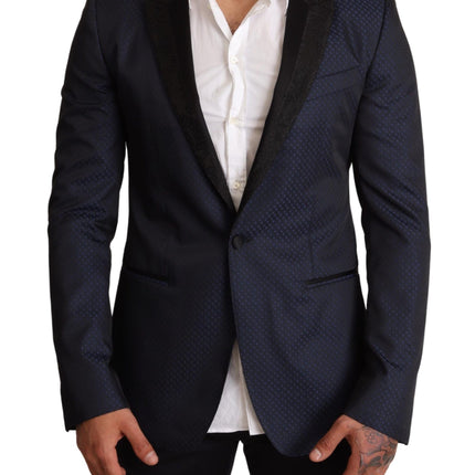 Élégant blazer martini slim fit bleu