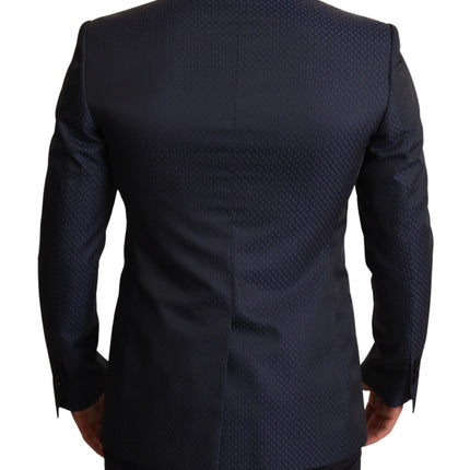 Élégant blazer martini slim fit bleu