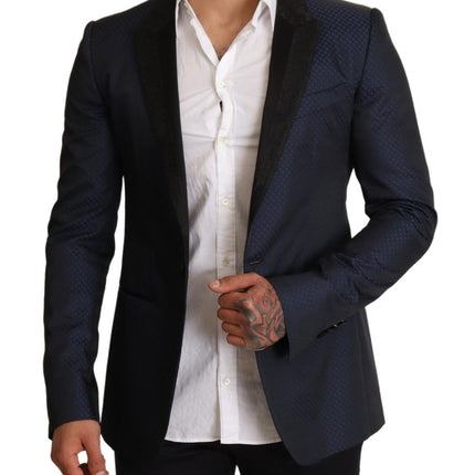 Élégant blazer martini slim fit bleu