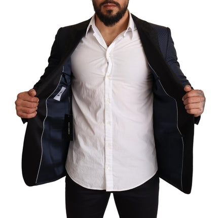 Élégant blazer martini slim fit bleu