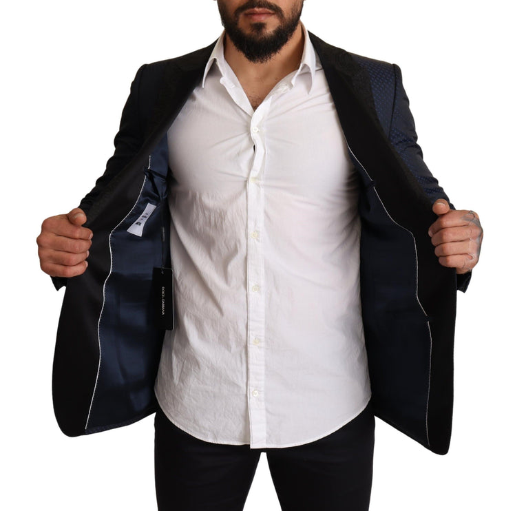 Élégant blazer martini slim fit bleu