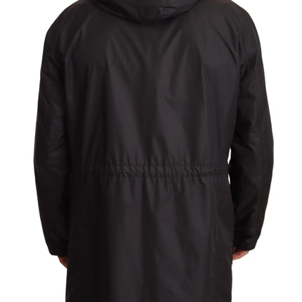 Veste Blouson à capuche noire élégante