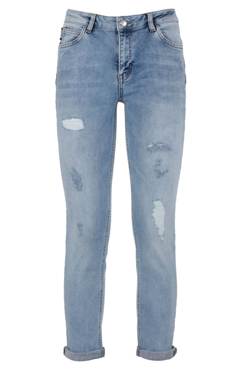 Chic imparfait en coton bleu denim