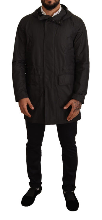 Blouson à capuche chic en noir intemporel