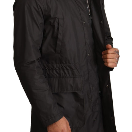 Blouson à capuche chic en noir intemporel