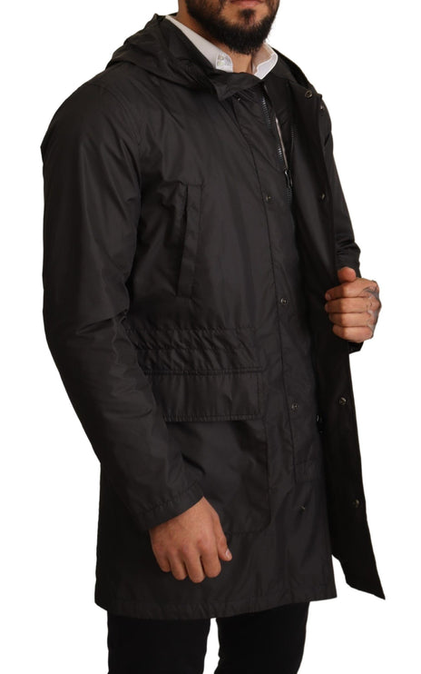 Blouson à capuche chic en noir intemporel