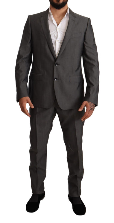 Elegant Martini Slim-Fit Wain Silk Suit