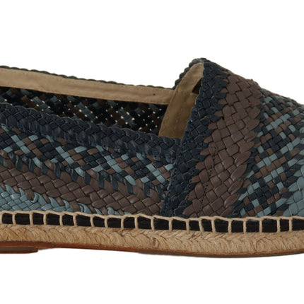 Eleganti espadrille in pelle intrecciata