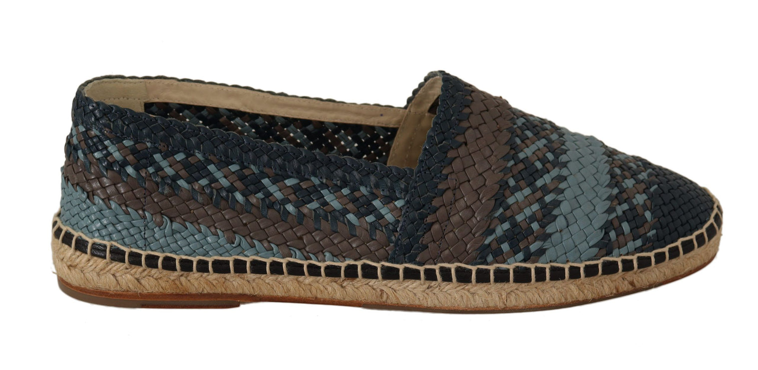 Eleganti espadrille in pelle intrecciata