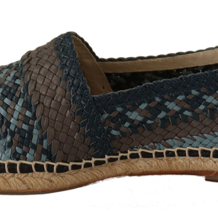 Eleganti espadrille in pelle intrecciata