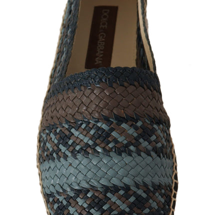 Eleganti espadrille in pelle intrecciata