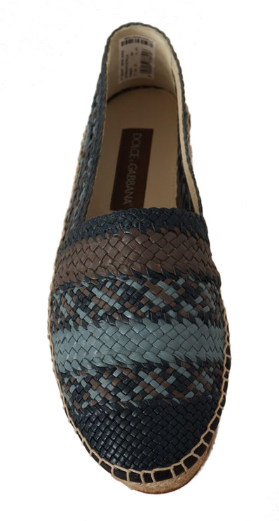 Eleganti espadrille in pelle intrecciata