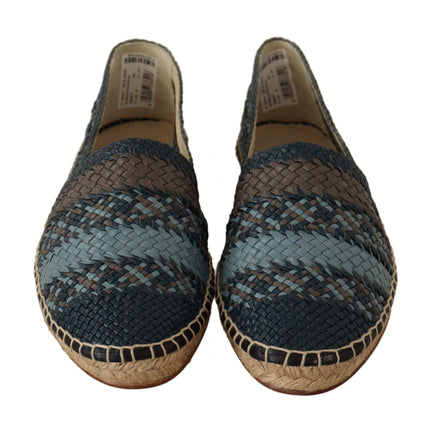 Eleganti espadrille in pelle intrecciata