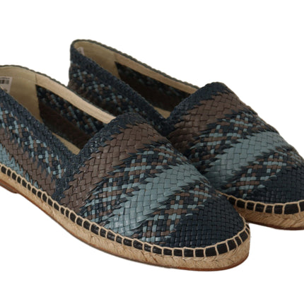 Eleganti espadrille in pelle intrecciata